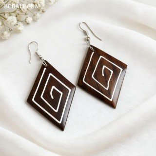 Hot Sale Painting Wood Earrings Beautiful Look